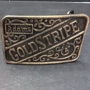 VGT,Adams Gold Stripe , Canadian Whisky Advertising Men's Belt Buckle.